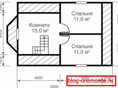 Drevený domček 6x9 m Drevený domček 6x9 m