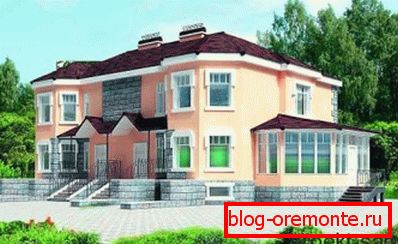 Dom pre 2 rodiny pórobetónových blokov