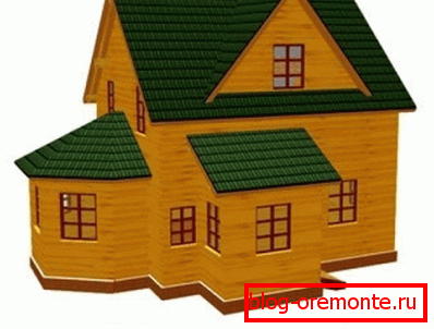 Fotografie hotového domu z profilovaného dreva. Fotografie hotového domu z profilovaného dreva.