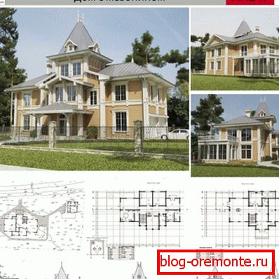 Na fotografii je uvedený konkrétny a podrobný konštruktívny plán pre dom.