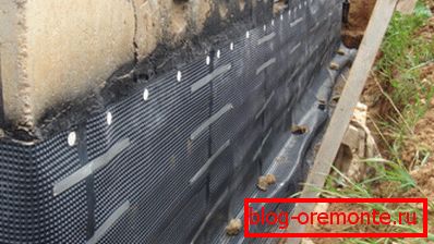 Na fotografii - použitie hydrofóbnych valcovaných materiálov