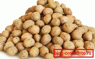 Vzorka expandovanej hliny Vzorka expandovanej hliny