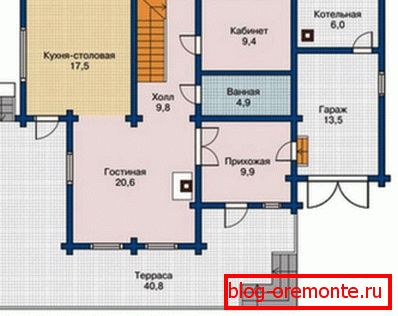 Rozloženie izieb s ich oblasťami Rozloženie izieb s ich oblasťami