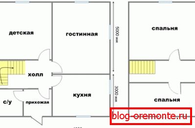 Projekt domu z pórobetónu 8 8 s dvoma spálňami v podkroví Projekt domu z pórobetónu 8 8 s dvoma spálňami v podkroví