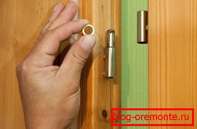 Nastavenie závesov pomocou podložky oprava kovových vstupných dverí