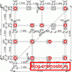 Variant projektu na vytvorenie pilóterovej základne pre domy z dreva Variant projektu na vytvorenie pilóterovej základne pre domy z dreva